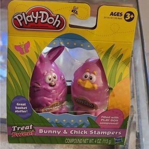 Pink Play Doh Bunny & Chick Stampers